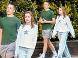 Brad Pitt and Angelina Jolie's twins Knox and Vivienne, 16, look just like their famous parents on LA outing