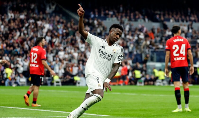 Championnat d'Espagne: le Real Madrid bat Osasuna avec un triplé de Vinicius