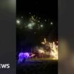 Chaos at fireworks show as children hit by rockets