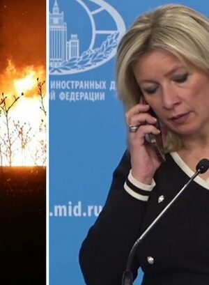 Chilling moment Kremlin spokesperson gets mystery call ordering her to stop talking about ICBM launch