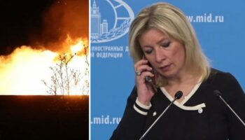 Chilling moment Kremlin spokesperson gets mystery call ordering her to stop talking about ICBM launch