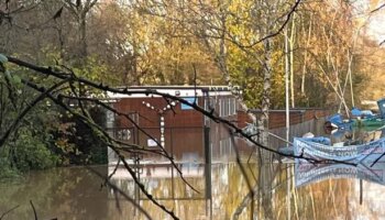 Chippenham town centre under water after Storm Bert floods wreak havoc