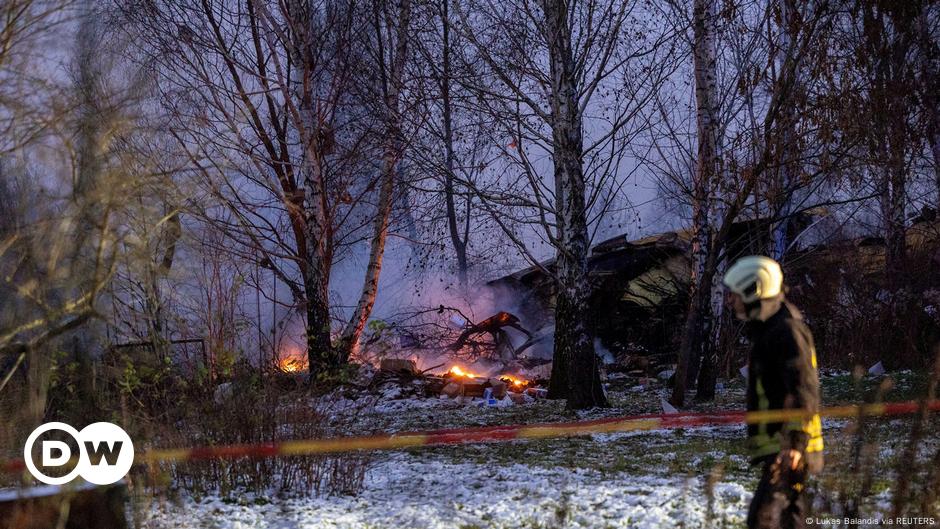 DHL cargo plane crashes near Vilnius airport in Lithuania