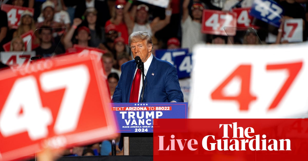 Donald Trump wins Arizona as US House moves closer to Republican control – US politics live