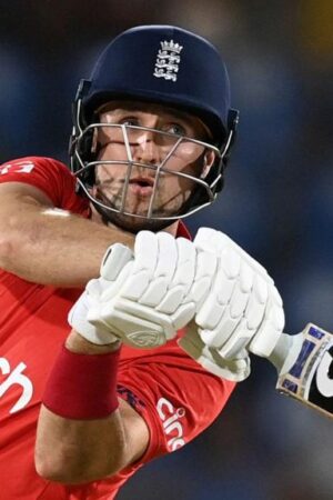 England's Liam Livingstone bats against West Indies in St Lucia