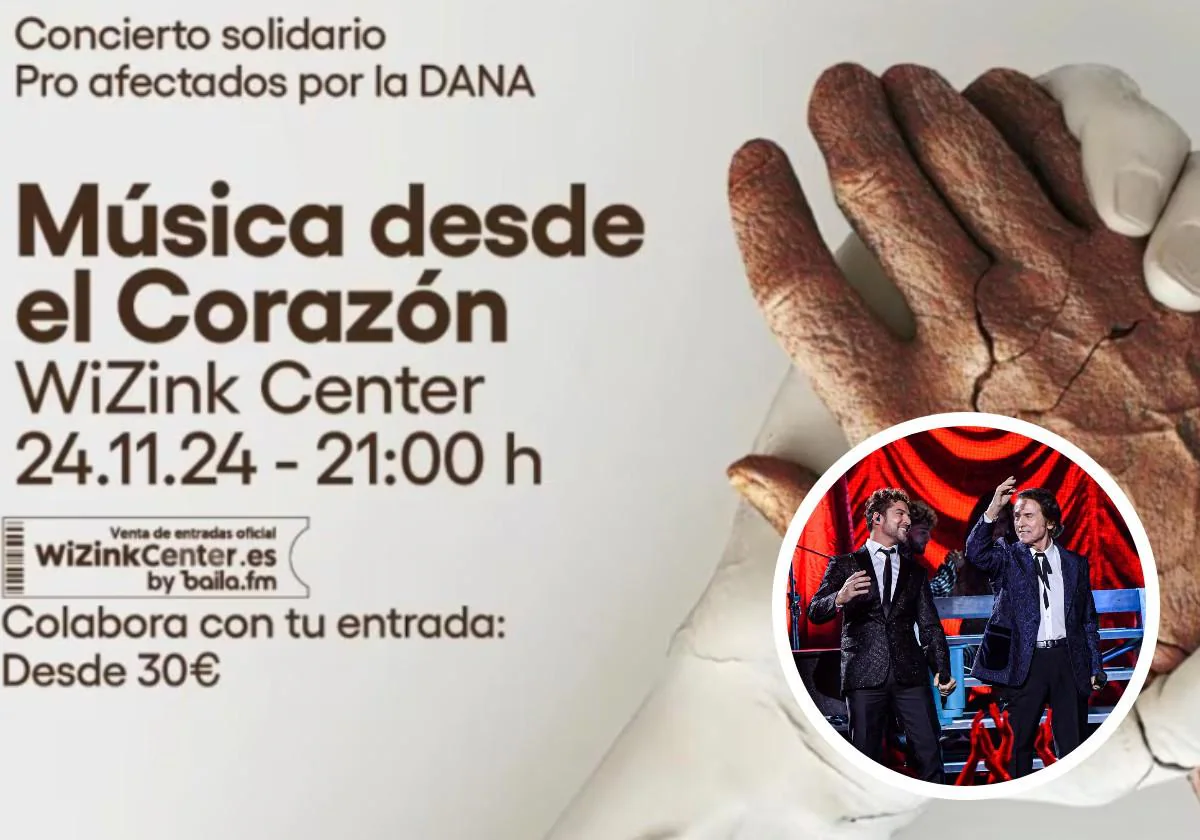 Entradas concierto solidario por la DANA en Madrid: fecha, cartel, precio y cuándo se pueden comprar las entradas