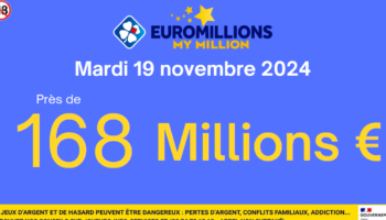 EuroMillions du mardi 19 novembre 2024 : comment remporter le jackpot de 168 millions d’euros ?