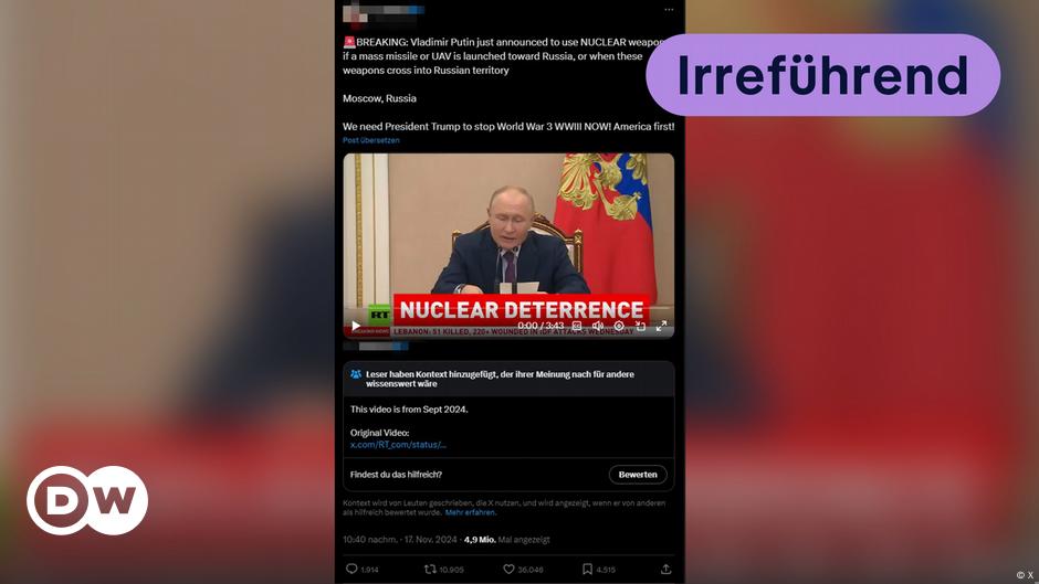 Faktencheck: Droht Putin mit Atomwaffen?