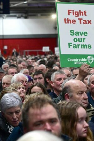 Farmers gather for protest over tax changes