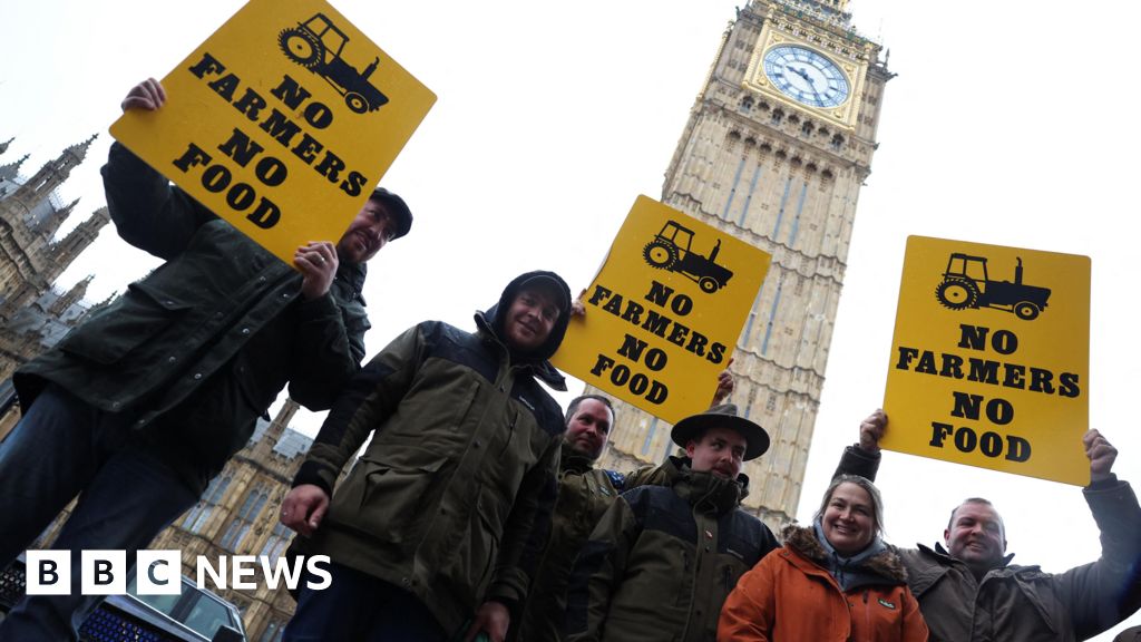 Farmers say inheritance tax change is 'betrayal' as they take protest to London