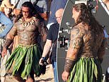 First look at Dwayne 'The Rock' Johnson as Maui in Disney's live-action Moana.. as he shows off VERY buff body