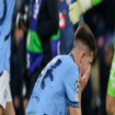 Manchester City's players react after their side's 3-3 draw against Feyenoord