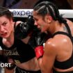 Katie Taylor punches Amanda Serrano during their fight