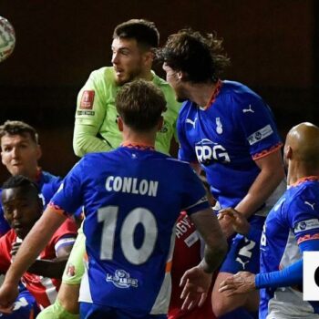 Leyton Orient goalkeeper Josh Keeley scores last-minute header