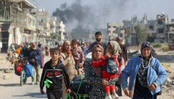 Vertriebene Palästinenser im Gazastreifen