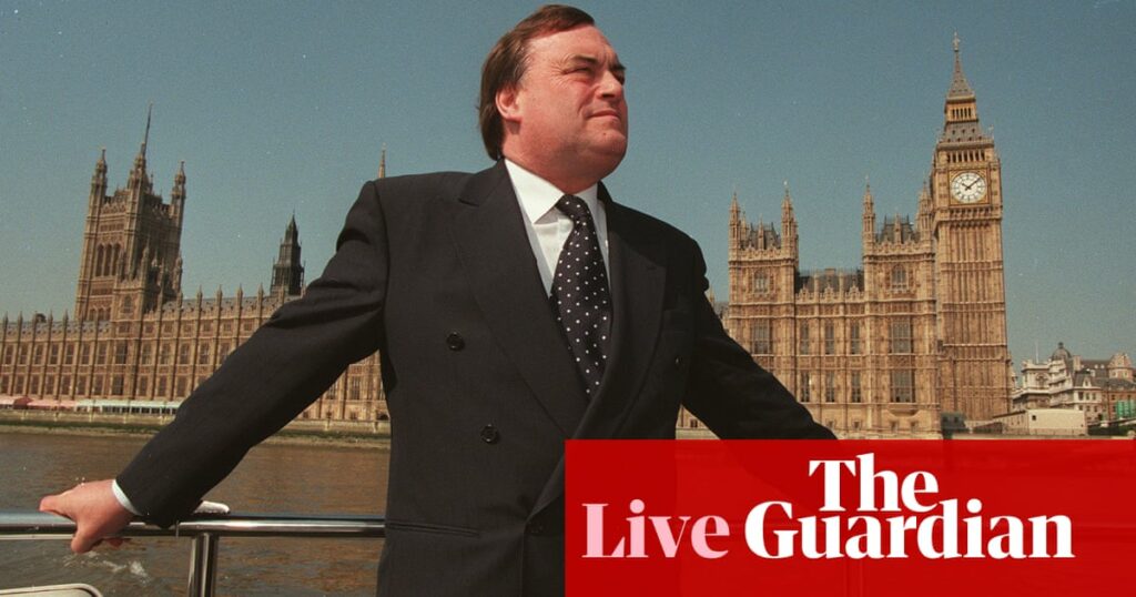 John Prescott, Labour deputy prime minister under Tony Blair, dies aged 86 – UK politics live