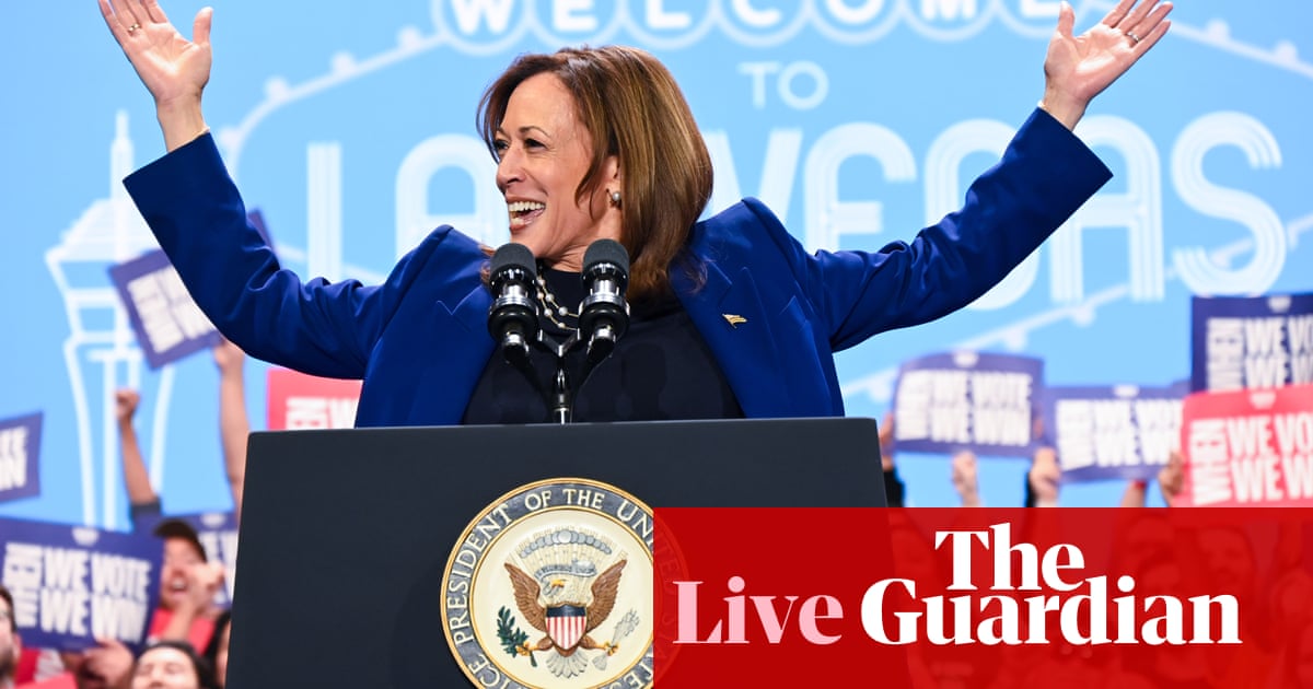 Kamala Harris and Donald Trump campaign in key swing states as electoral race heats up – US politics live