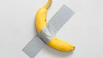 Alle zwei bis drei Tage wird die Banane ausgetauscht. Foto: Sotheby's/dpa