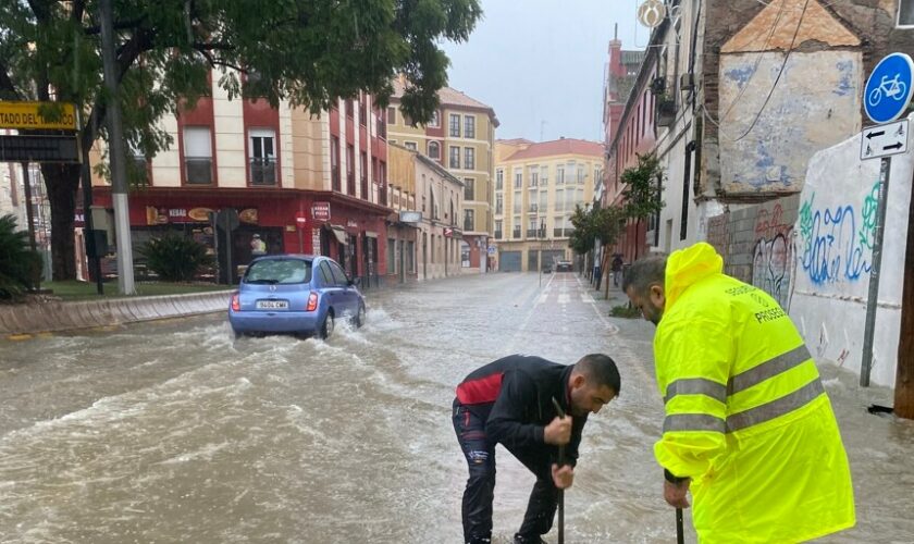 La DANA siembra el caos en Málaga y llega hoy a Sevilla, Huelva y Cádiz