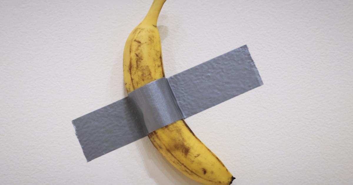 La banane de Maurizio Cattelan  proclamée œuvre d'art vendue 6,2 millions de dollars à New York