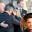 Liam Payne's parents' moment of comfort for heartbroken Simon Cowell: Music mogul is hugged by singer's mother and father after One Direction star's private funeral