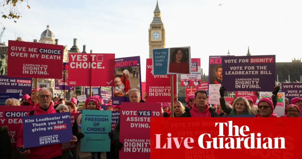 MPs split ahead of debate and vote on assisted dying bill – UK politics live