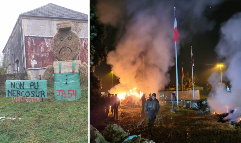 Manifestations des agriculteurs: Des "feux de la colère" allumés en Lorraine