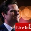 Matt Gaetz will not return to Congress after withdrawing his attorney general nomination – live