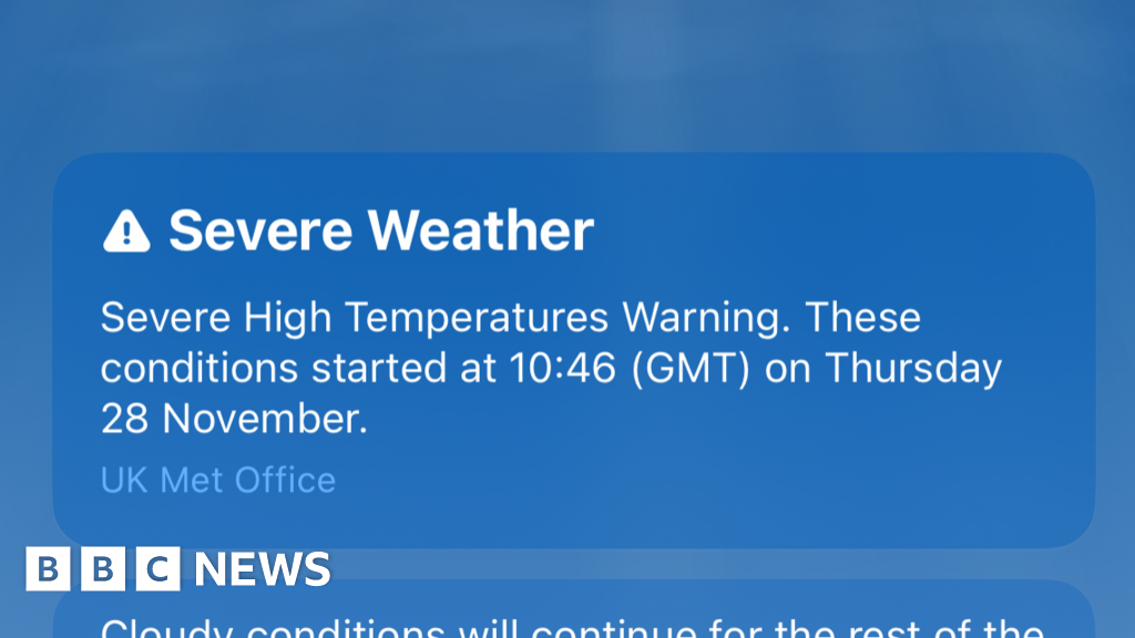 Met Office 'threat to life' hot weather alerts accidentally sent to phones