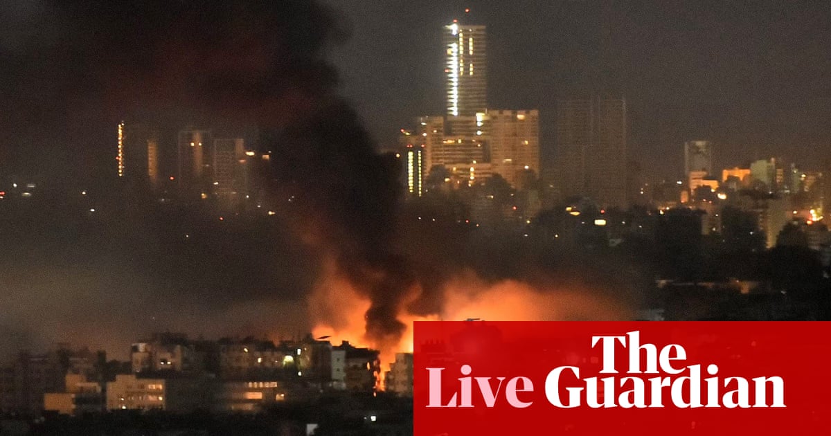 Middle East crisis live: Israel launches fresh strikes on Beirut; Netanyahu and Trump discuss ‘Iranian threat’