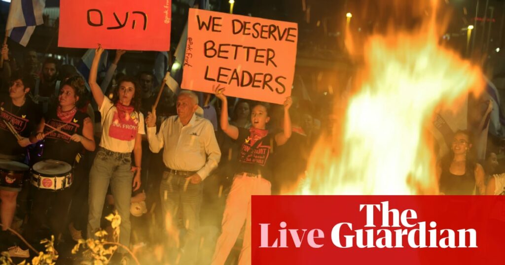 Middle East crisis live: protests in Israel after Netanyahu fires defence minister Gallant