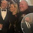 Mike and Zara Tindall don their finery as they beam at a charity rugby dinner with Nick Knowles