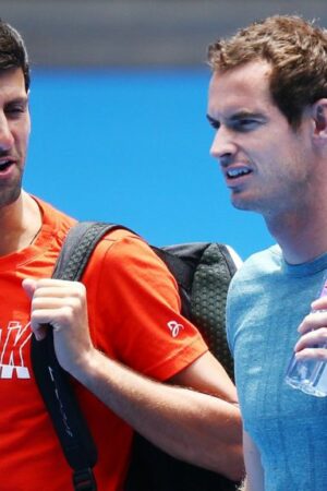 Novak Djokovic and Andy Murray at the Australian Open in 2019