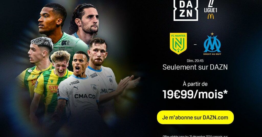 Nantes - OM : à quelle heure et sur quelle chaîne regarder le match en direct ?