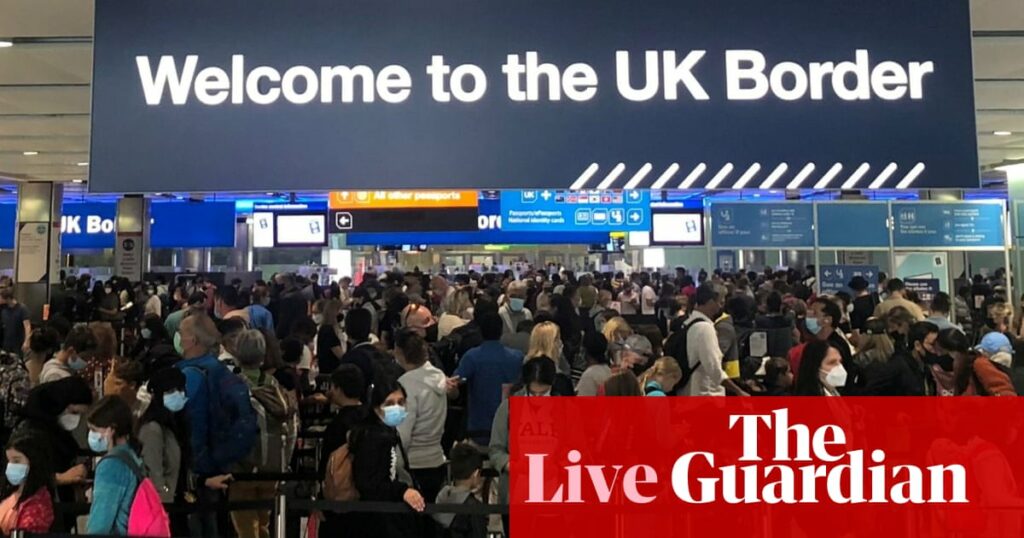 Net migration to the UK falls by 20%, official figures show, but remains high at 728,000 – UK politics live