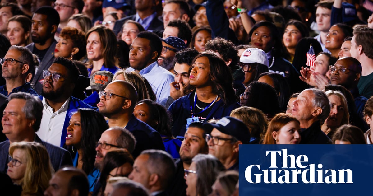 Promise and excitement turn to jitters and dread at Kamala Harris’s watch party