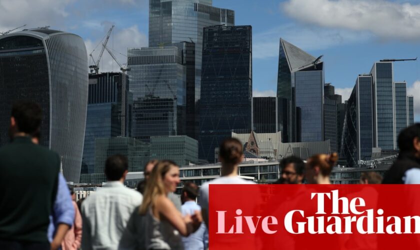 Rachel Reeves ‘not satisfied’ with summer slowdown as UK slips down G7 growth leaderboard – business live