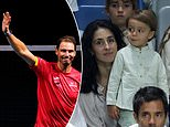 Rafael Nadal's retirement from tennis leaves his wife Maria 'Xisca' Perello in tears, as she watches on with son Rafa Jr