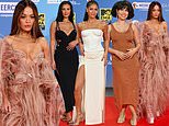 Rita Ora leads the red carpet glamour in a pink feathered gown as she joins glamorous Maya Jama, Vick Hope and Raye at the MTV EMAs in Manchester ahead of her history making THIRD appearance as host of annual ceremony