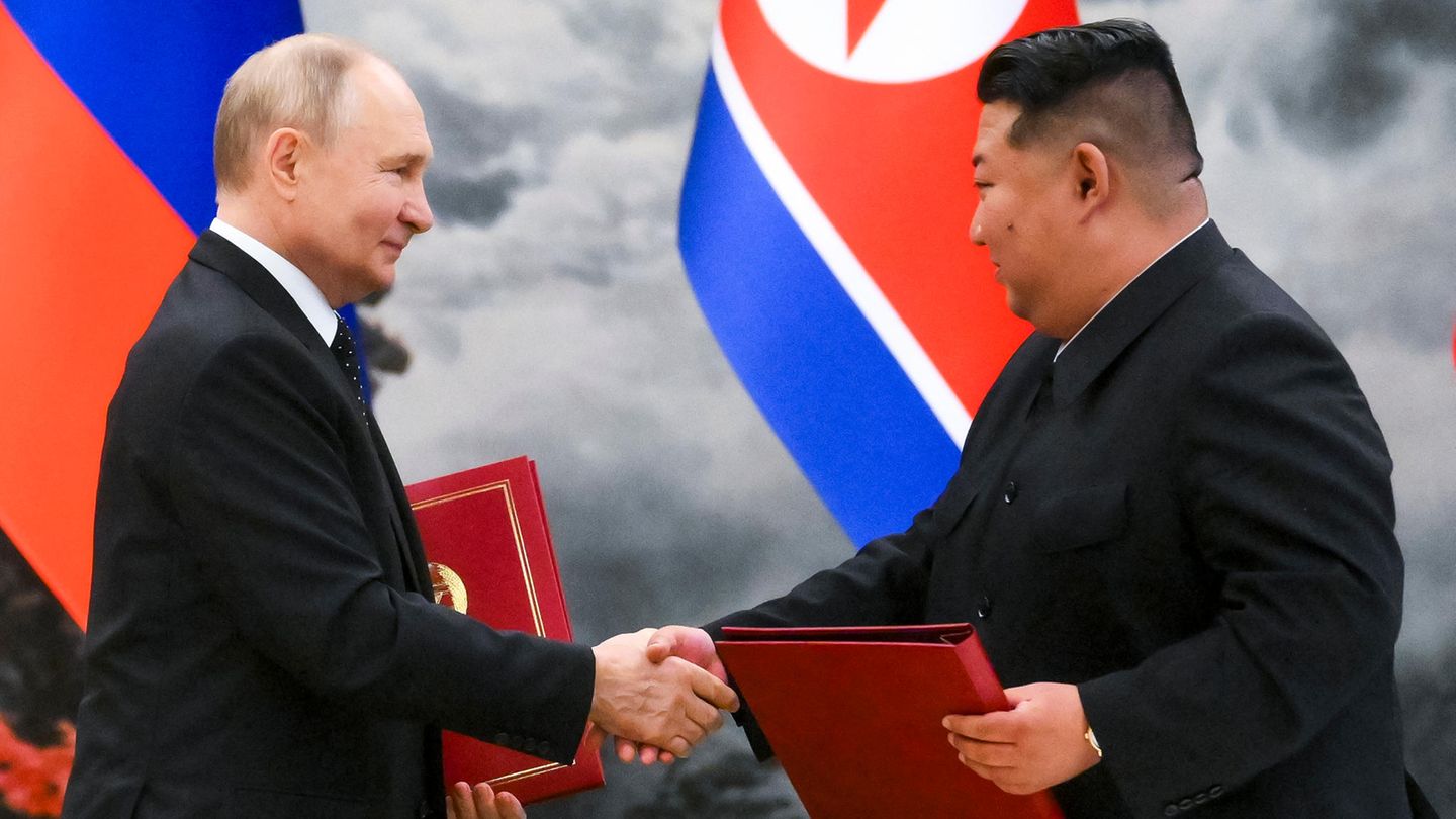 Russland und Nordkorea: So fürstlich beschenken sich Putin und Kim gegenseitig