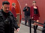 Taylor Swift's entourage get into heated altercation as she arrives to watch Travis Kelce and Chiefs