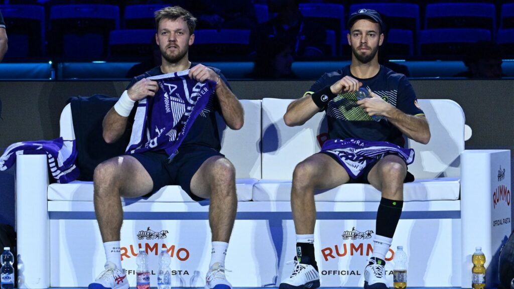 Kevin Krawietz (l) und Tim Pütz (r) stehen im Endspiel des Tennis-Saisonfinals. Foto: Domenico Cippitelli/Ipa Sport/LiveMedia/IP