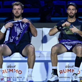 Kevin Krawietz (l) und Tim Pütz (r) stehen im Endspiel des Tennis-Saisonfinals. Foto: Domenico Cippitelli/Ipa Sport/LiveMedia/IP