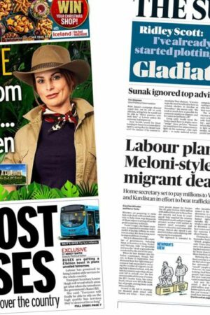 The Papers: '£1bn boost for buses' and Italy-style 'migrant deals'