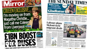 The Papers: '£1bn boost for buses' and Italy-style 'migrant deals'