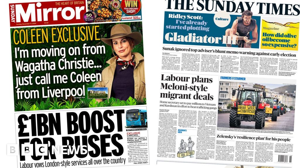 The Papers: '£1bn boost for buses' and Italy-style 'migrant deals'