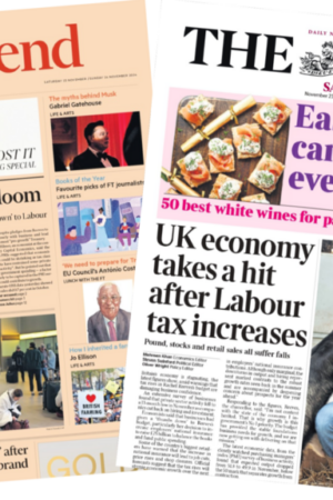 The Papers: 'Business blames budget' and 'UK economy takes hit'