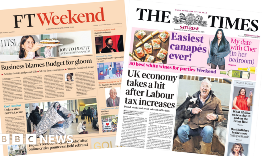 The Papers: 'Business blames budget' and 'UK economy takes hit'