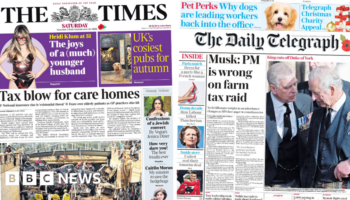 The Papers: 'King cuts off Andrew' and 'tax blow for care homes'