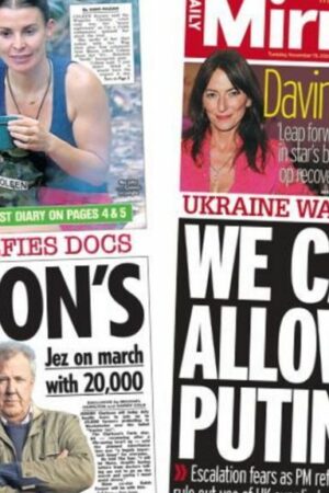 The Papers: PM 'defiant' on Ukraine and 'Clarkson's farmy army'